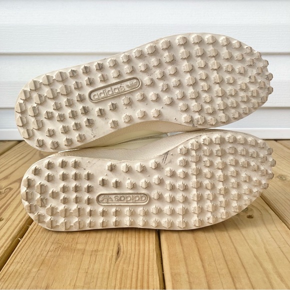 VTG Y2K Adidas Arosa High Tall Fur Leather Boots Ivory White Womens 8 RARE - Picture 11 of 12